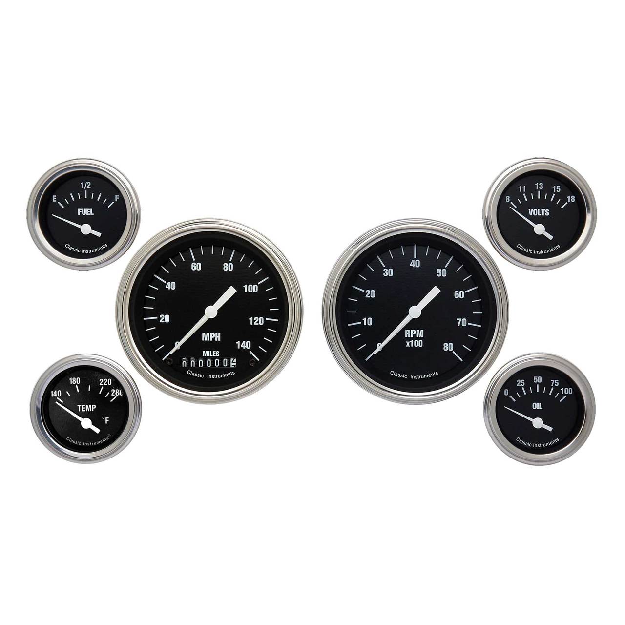 Hot Rod Series Six Gauge Set