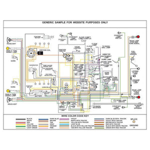 Mercedes Wiring Diagram, Fully Laminated Poster